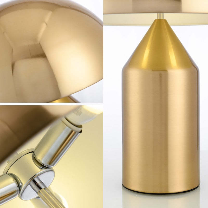 Quinn Mushroom LED Zwart Wit Goud Tafellampen Metaal Eetkamer