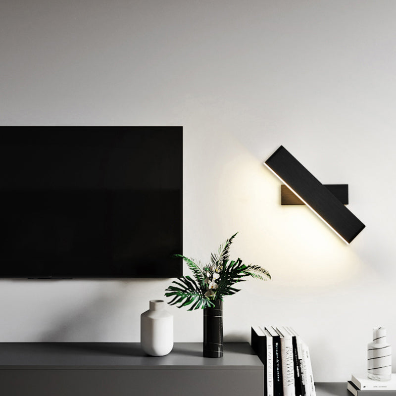 Aqsa Moderne Design LED Wandlampen Gouden Metaal Hout Woonkamer
