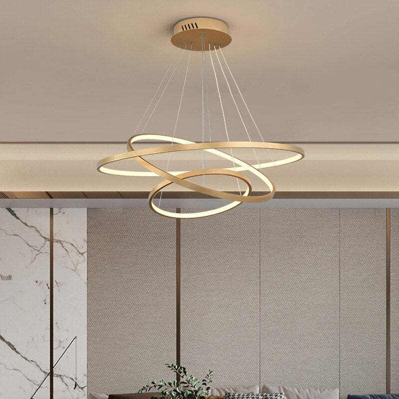 Arisha Design LED Hanglamp  Gouden Wit Zwart Metaal Glas Eetkamer