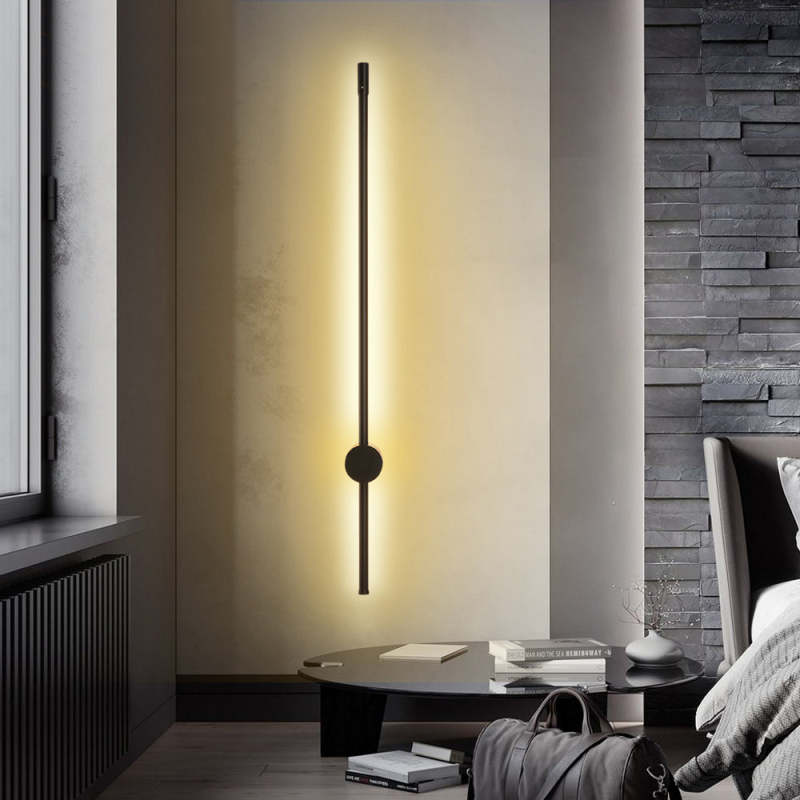 Edge Industriele Kleine LED Wandlamp Zwart Metaal Slaap Woonkamer