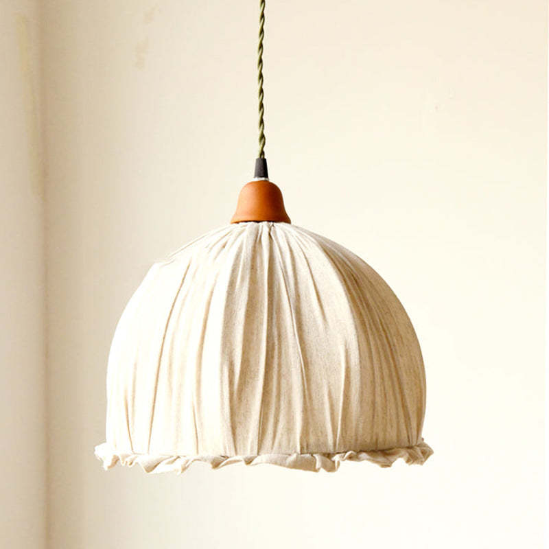 Nordic Design Bloem LED Hanglamp Kap Fabric Beige Woonkamer/Slaapkamer/Eetkamer