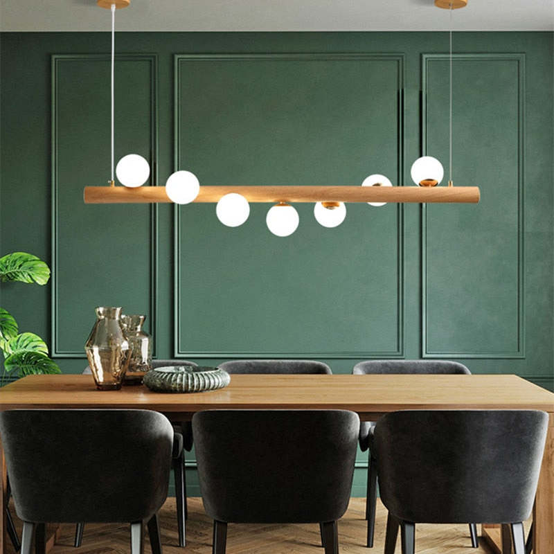 Valentina Hanglampen Bubble, Houten & Glas