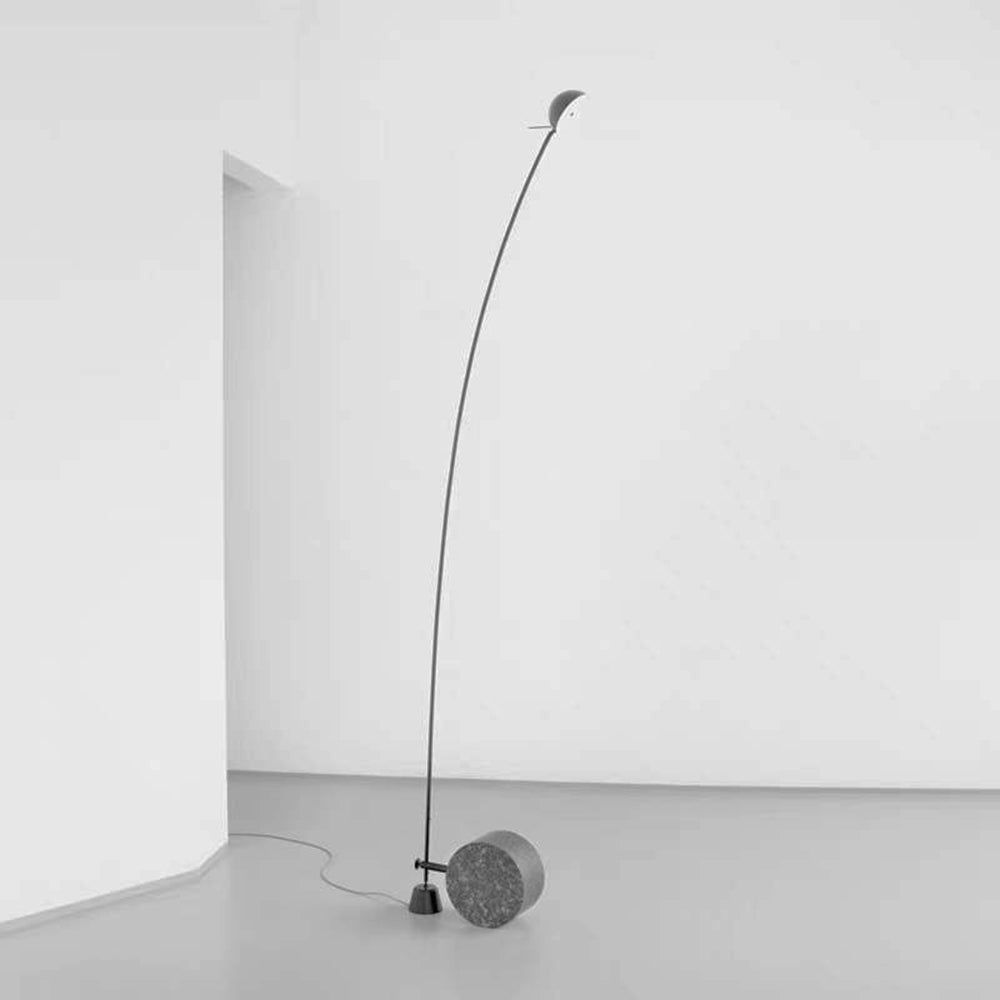 Salgado Kleine LED Vloerlamp Grijs Marmer Metaal Woonkamer Slaapkamer
