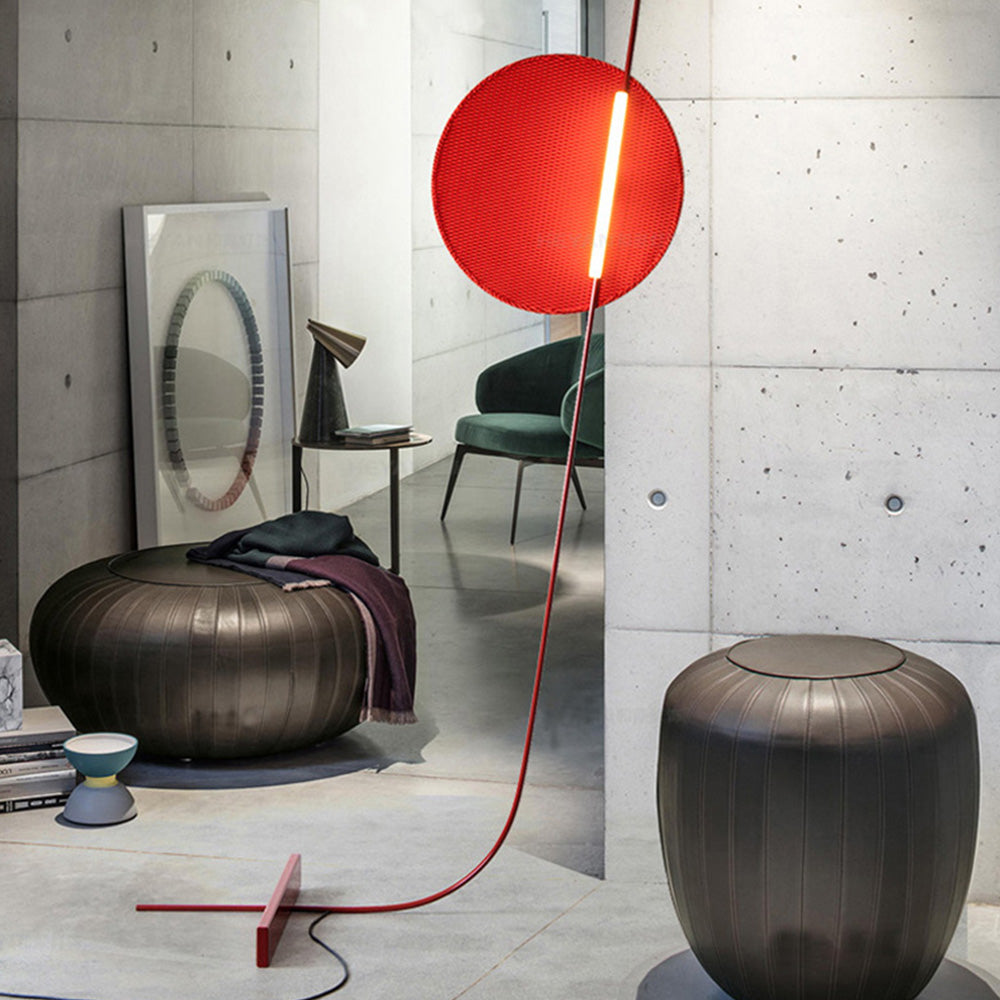 Elif Moderne Maan LED Binnen Vloerlamp Rood Metaal Slaapkamer