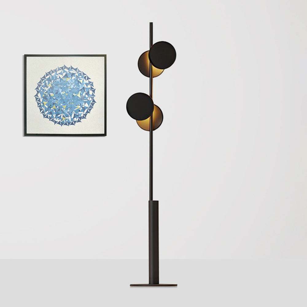 Salgado Vintage LED Vloerlamp Zwart Metaal Eetkamer Studeerkamer