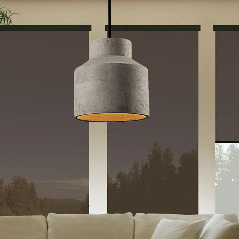 Byers Moderne Koepel LED Hanglamp Grijs Metaal/Cement Slaapkamer