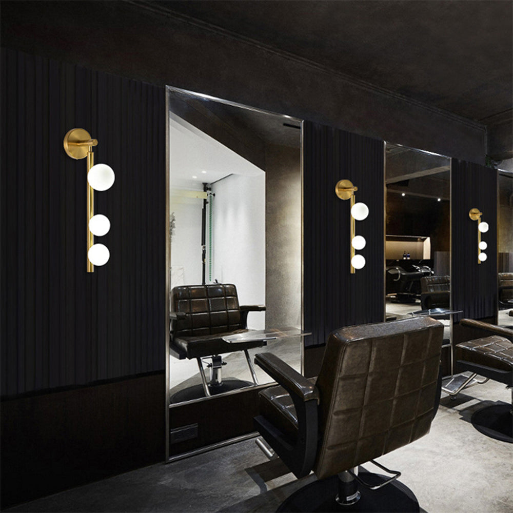 Valentina Design Ronde LED Wandlamp Goud Zwart Metaal Glas Eetkamer