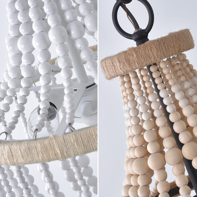 Alessio Design LED Hanglamp Wit/Hout Metaal/Houten Slaapkamer/Woonkamer/Kinderkamer