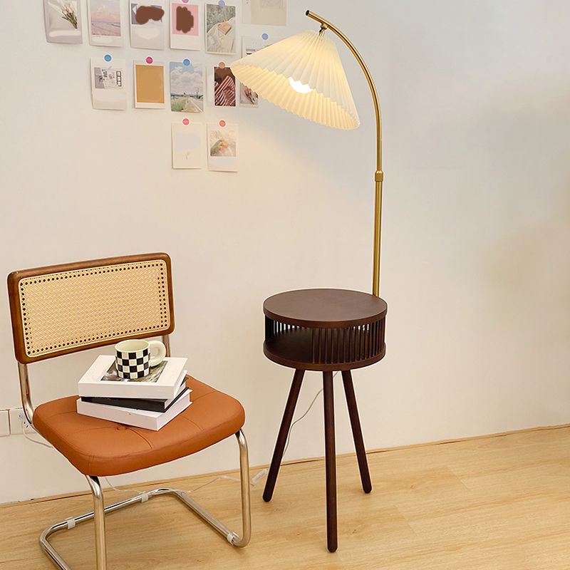 Ozawa Retro Design LED Geplooide Vloerlamp Metaal/Hout  Nachtkastje Eetkamer/Woonkamer
