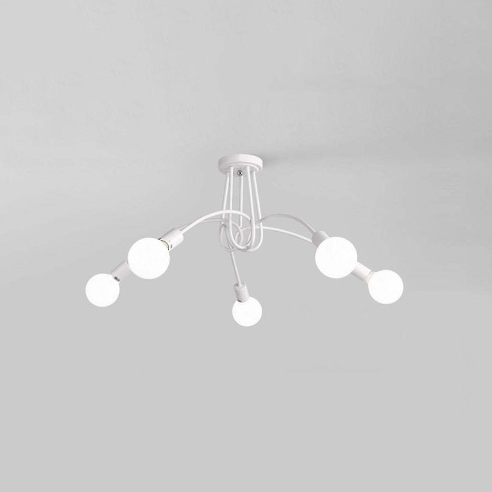 Valentina Moderne Lineaire Curve Plafondlampen Goud Zwart Woonkamer Slaapkamer