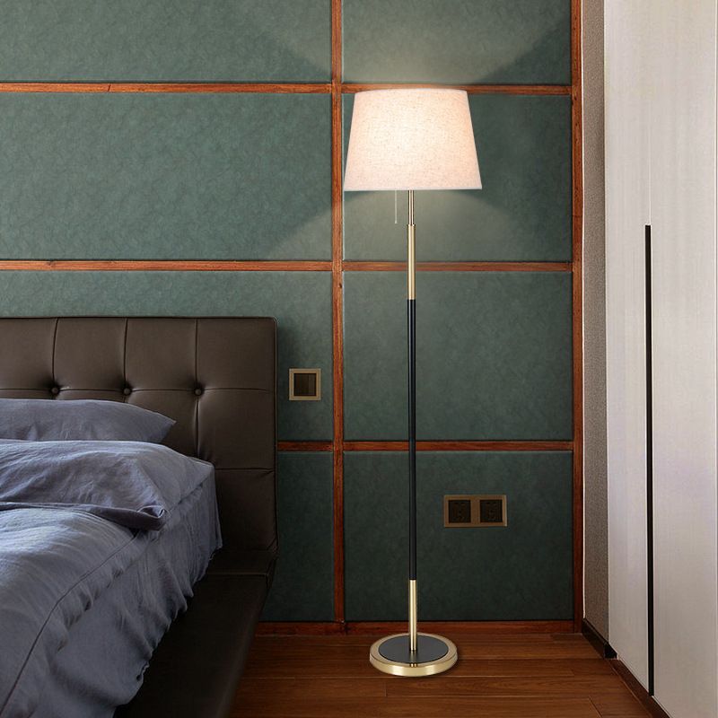 Eryn Moderne Cilinder Metalen Stoffen Vloerlamp Zwart/Wit/Rood/Beige Metaal/Stof Woonkamer/Slaapkamer