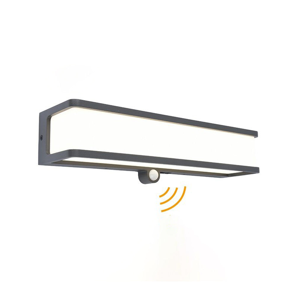 Orr Modern LED Wandlamp Witte Zwart Sensor Solar Metaal Buiten