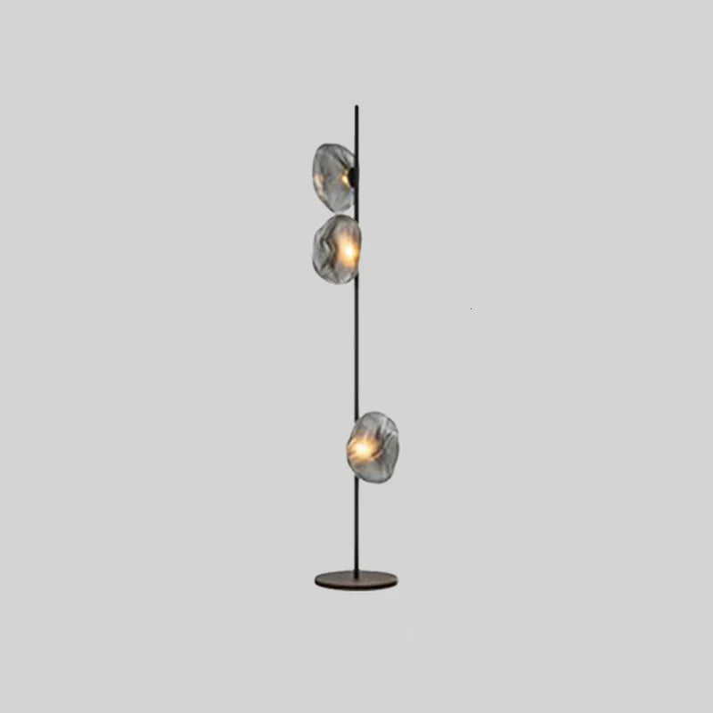 Byers Luxe LED Vloerlamp Zwart/Goud/Grijs Metaal/Glas Woonkamer