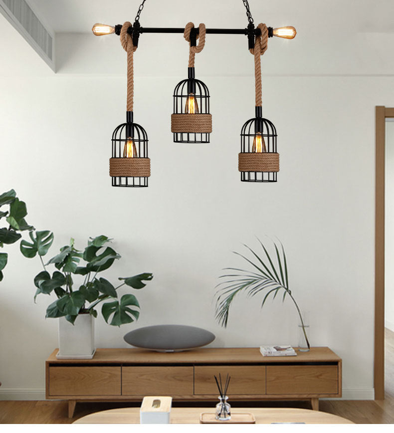 Epoch Retro LED Hanglampen Zwart Metaal Café/Bar/Eetkamer