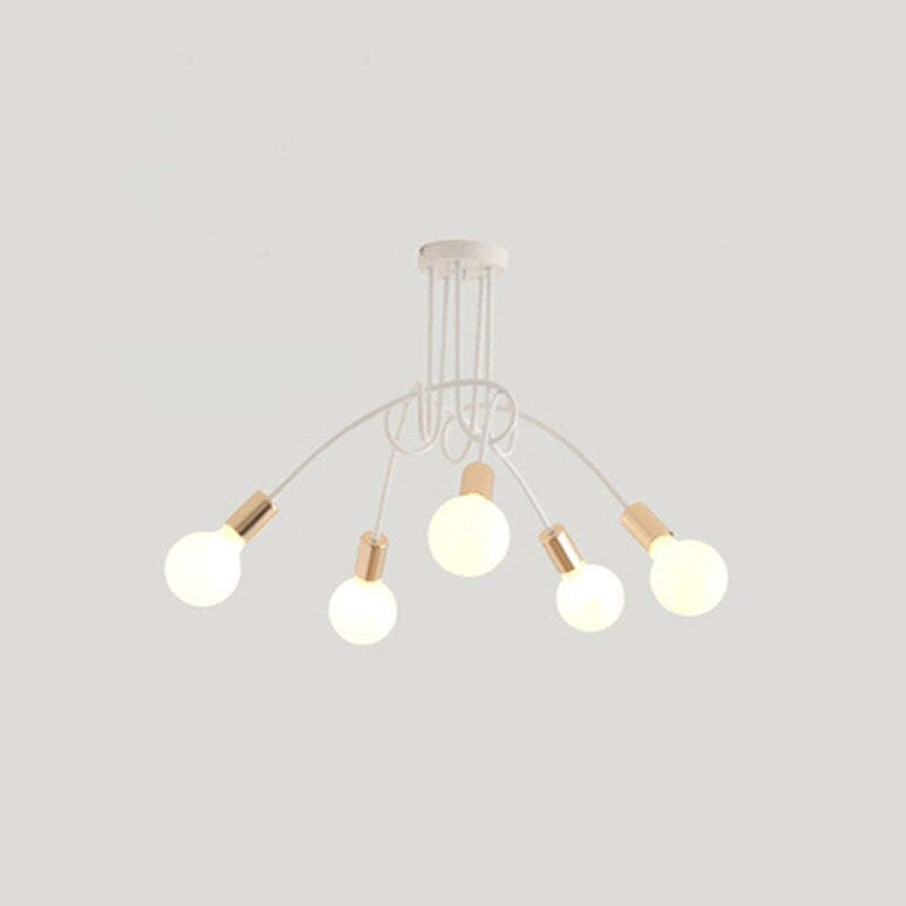 Valentina Moderne Lineaire Curve Plafondlampen Goud Zwart Woonkamer Slaapkamer