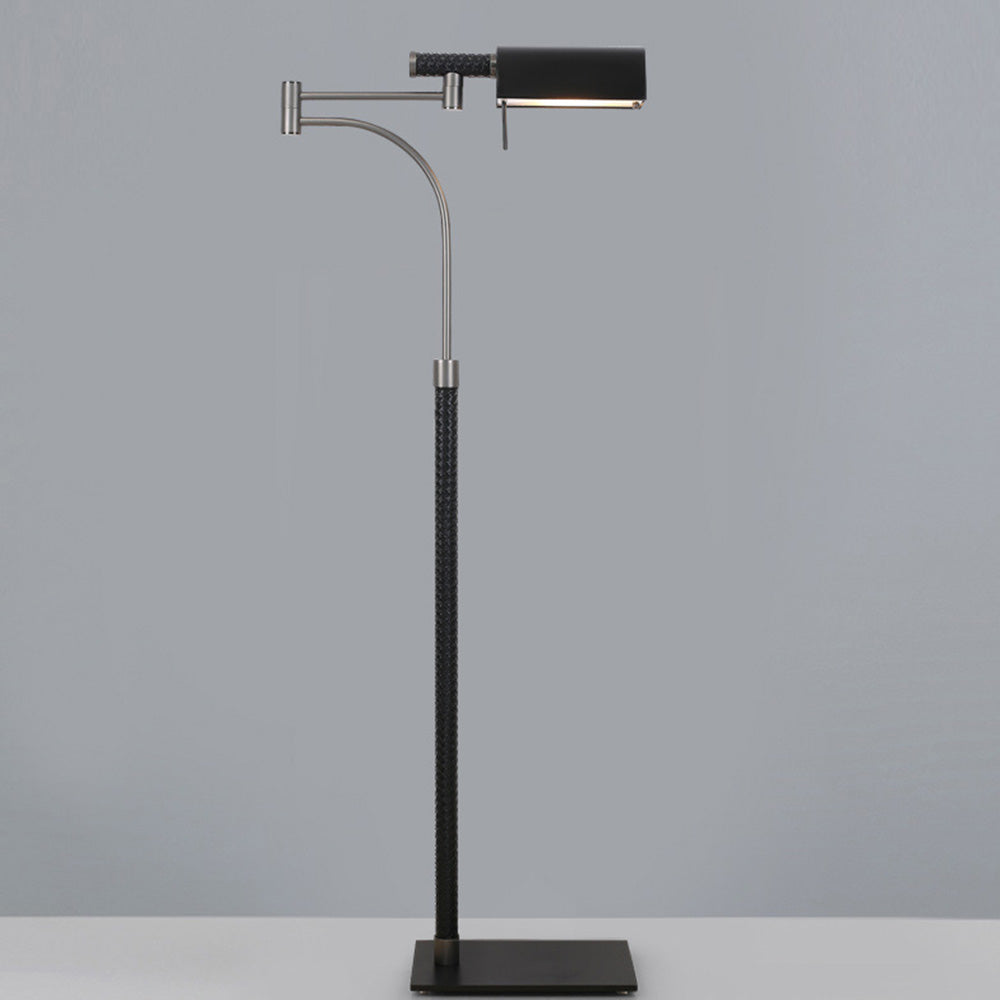 Salgado Modern Design LED Vloerlamp Zwart Leer Metaal Eetkamer