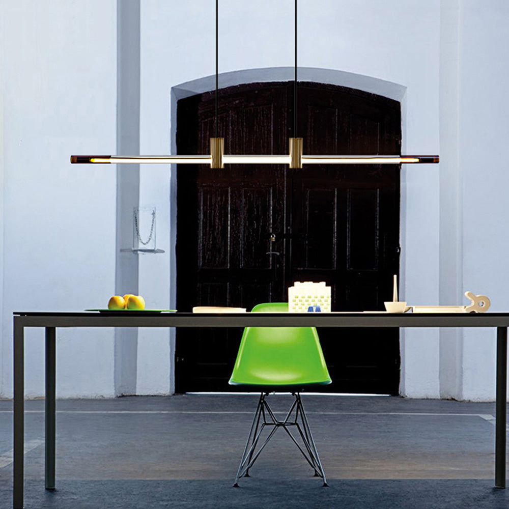 Edge Moderne Minimalistische Lineaire Hanglamp Metaal/Acryl Slaapkamer