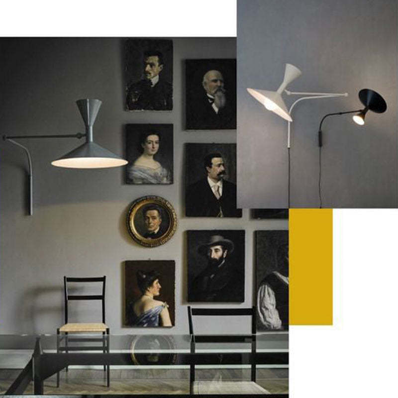 Brady Moderne LED Wandlamp Zwart/Wit/Grijs Metaal Slaap/Woon/Eetkamer