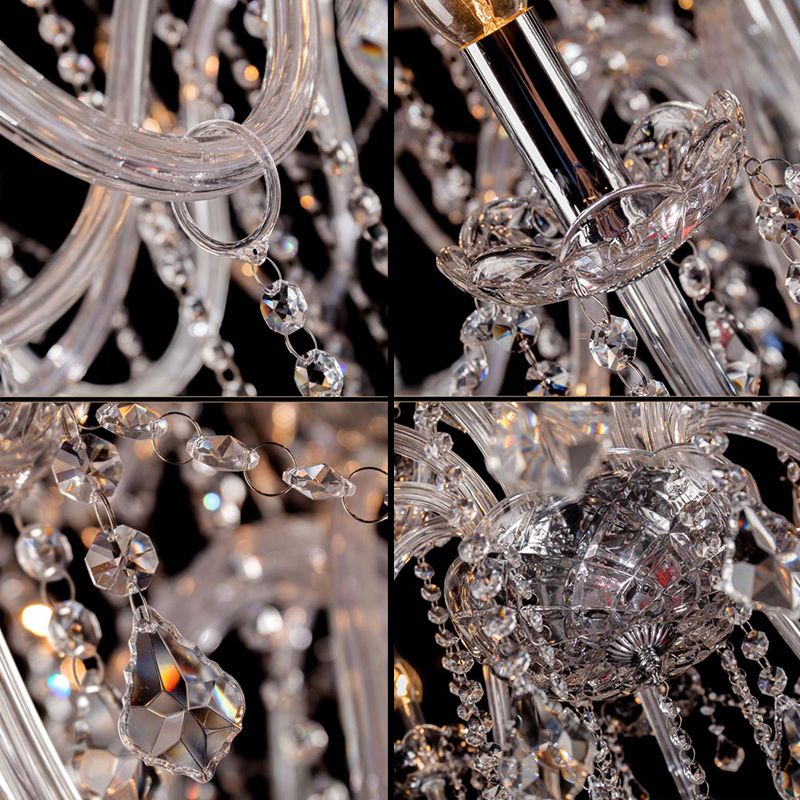 Silva Vintage Design LED Kroonluchter Glas Woonkamer Keuken