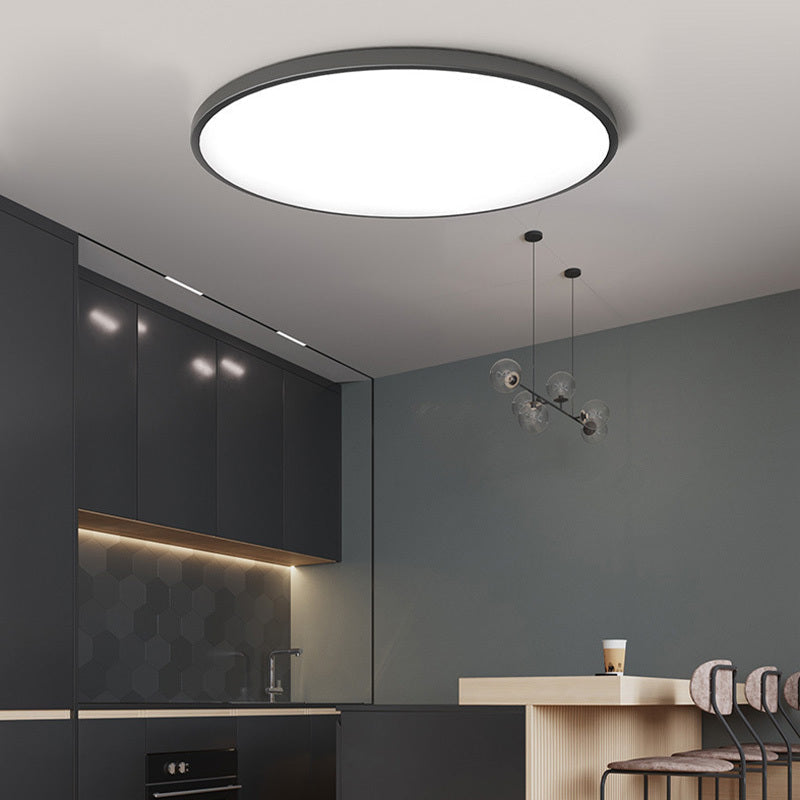 Quinn Moderne Round  LED Plafondlampen Wit Zwart Metaal Eetkamer