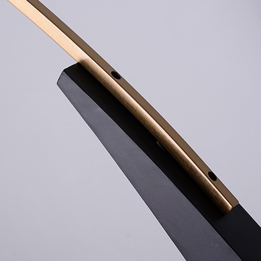 Salgado Moderne Design Vloerlamp Goud Zwart Stof Metaal Slaapkamer