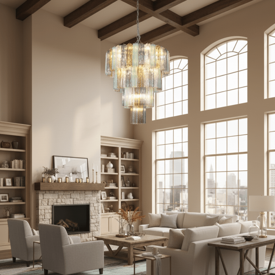 Kobi Eclat Elegant Kleurrijk Glas Prisma Kroonluchter