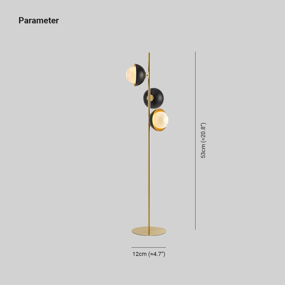 Salgado Moderne Design Halfronde Vloerlamp Metaal Zwart Goud Slaapkamer/Woonkamer