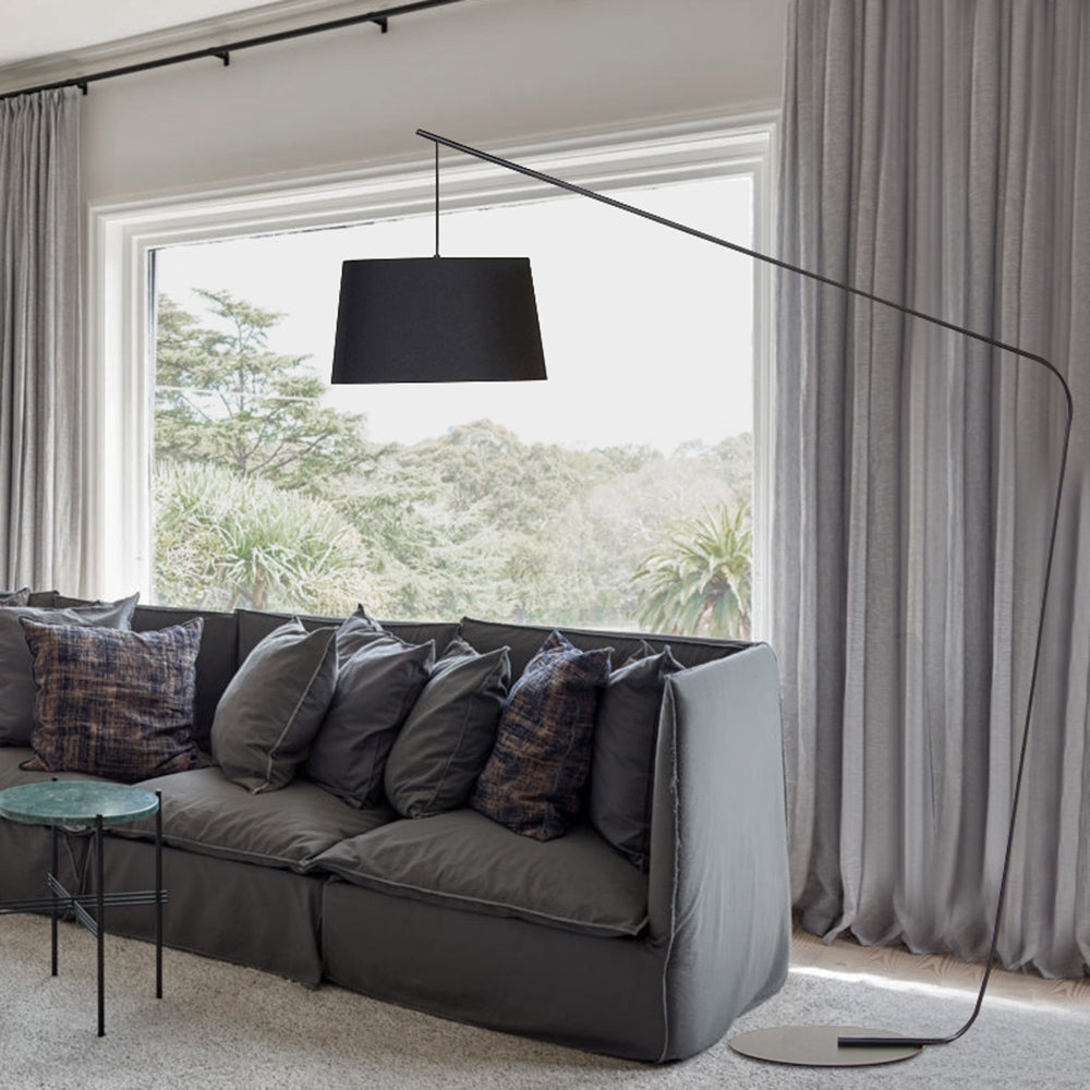Salgado Grote LED Vloerlamp Zwart Metaal Slaapkamer Woonkamer