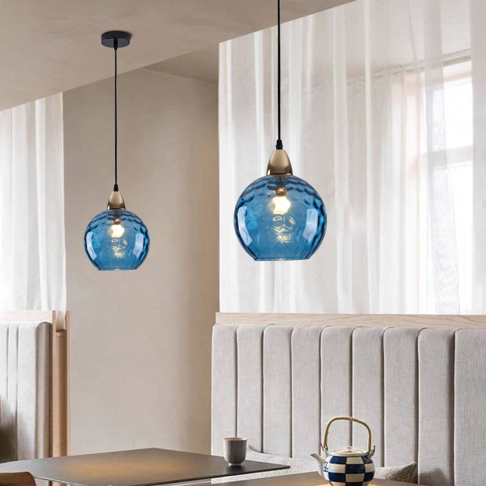 Hailie Design Grote Ronde LED Hanglampen Metaal Glas Eetkamer