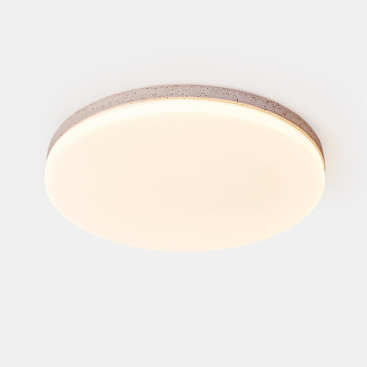 Sloane plafondlamp in geel travertin