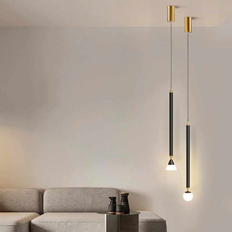 Carr Design LED Hanglampen Zwart/Goud Metaal/Glas Slaapkamer