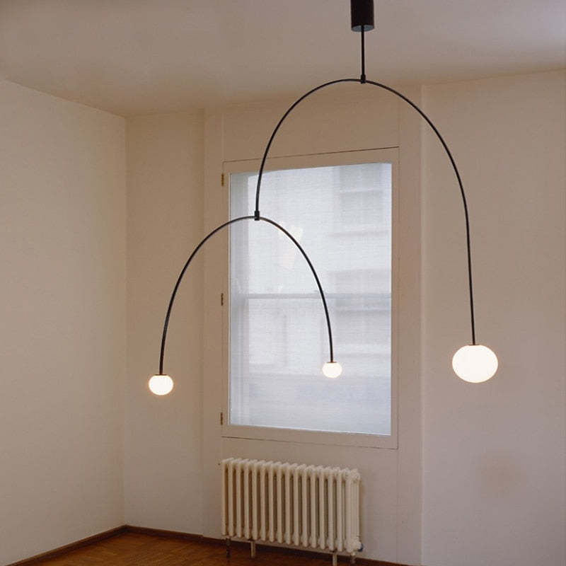 Avi Design Ronde Hanglampen Wit Zwart Metaal Eetkamer Slaapkamer