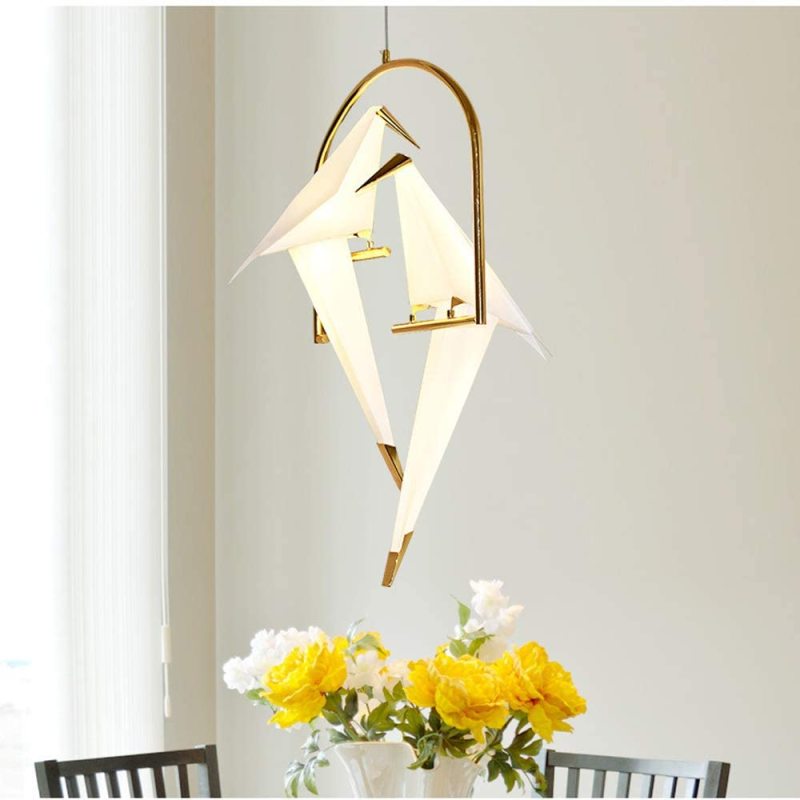 Clifford Design LED Duizend Kraanvogels Hanglampen Gouden Metaal Slaapkamer