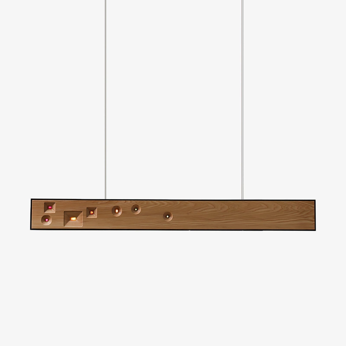 Elvorora hanglamp hout edelsteen lineaire LED