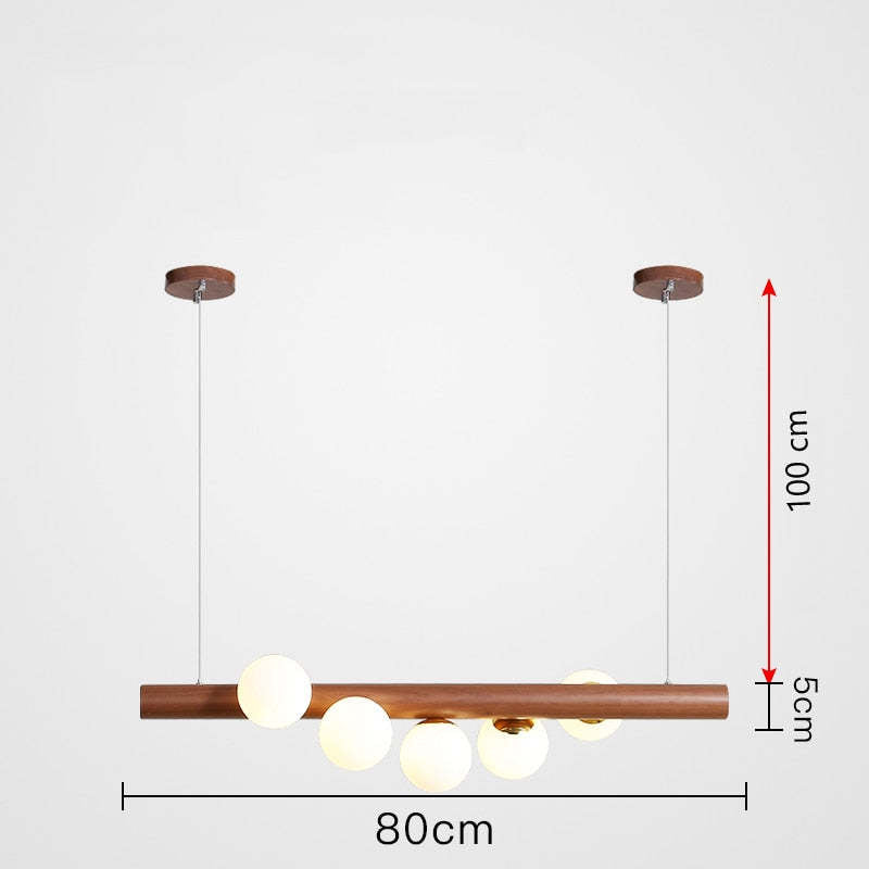 Valentina Hanglampen Bubble, Houten & Glas