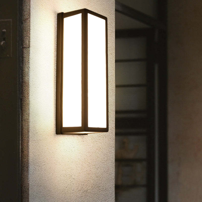 Orr Retro LED Wandlampen Zwart Metaal Acryl Tuin Hal Buiten