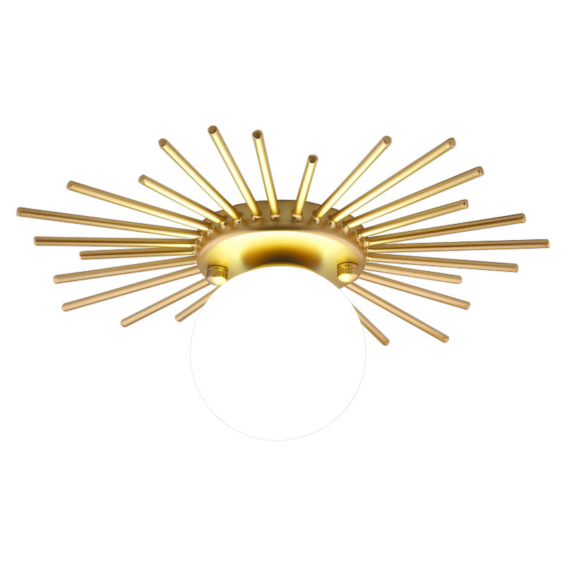 Elow moderne plafondlamp met messing stralenkrans