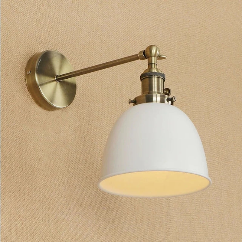 Brady Retro LED Wandlampen Zwart Wit Grijs Metaal Woonkamer Slaapkamer