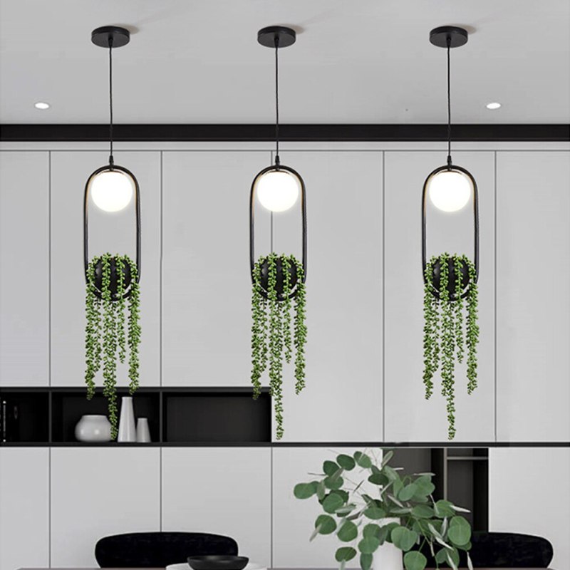 Edge Design LED Hanglamp Zwart Metaal Glas Eetkamer Slaapkamer
