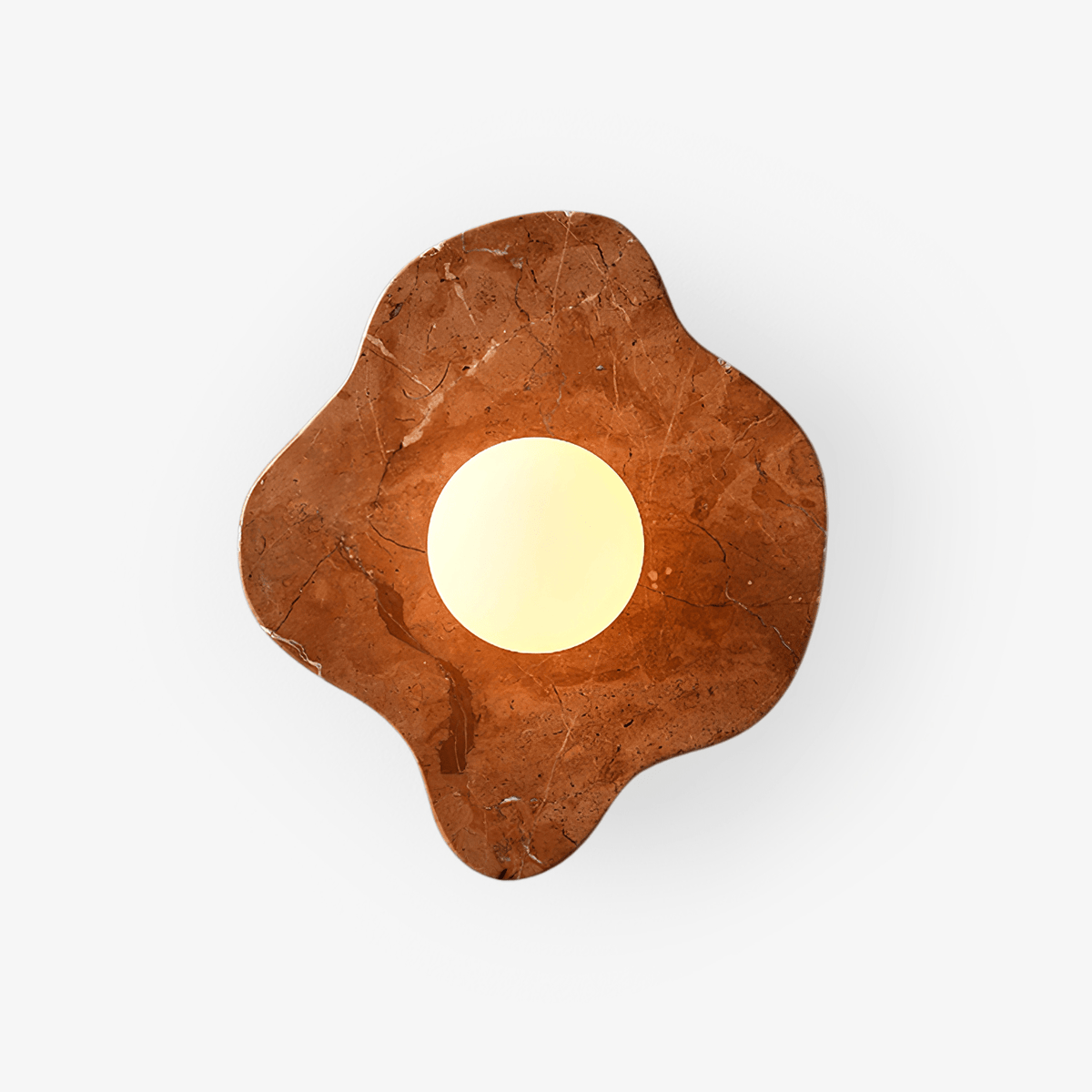 Bloom Rustic Marmer wandlamp Koraalrood