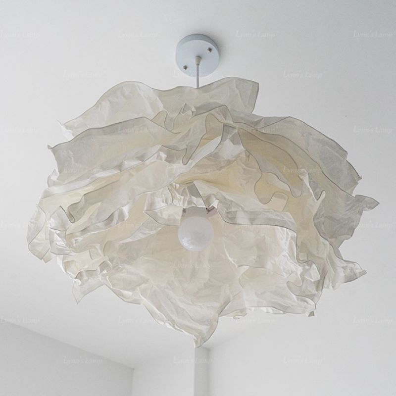 Ritta Wabi-sabi Wolk Metaal Papier LED Hanglampen Studie Slaapkamer