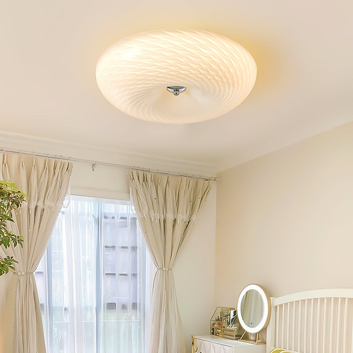 Comarion Moderne minimalistische kunstglas plafondlamp van glas