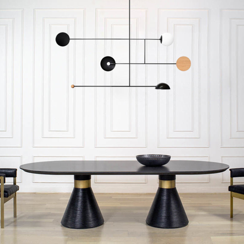 Avi Minimalistische Ronde Metalen LED Hanglamp, Eetk/Woonkamer