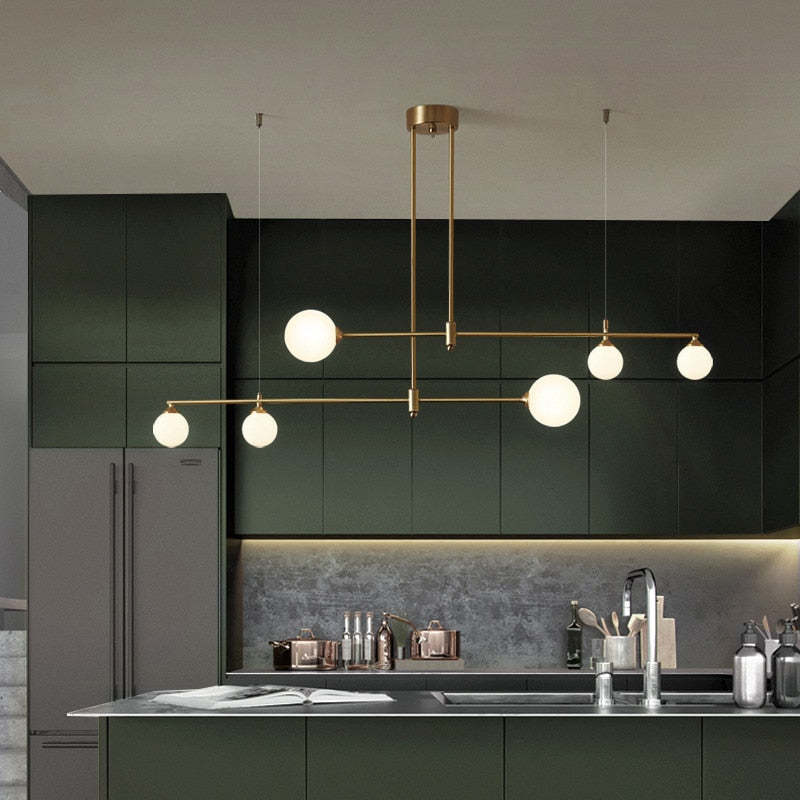 Valentina Moderne Bubble  Hanglampen Goud Koper Glas Slaapkamer
