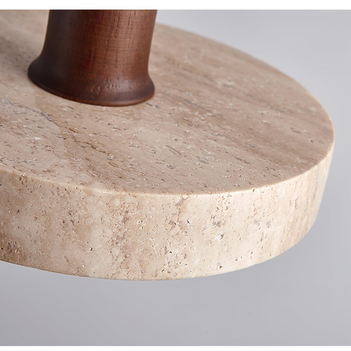 Evvynor hanglamp met travertinring en walnoothout