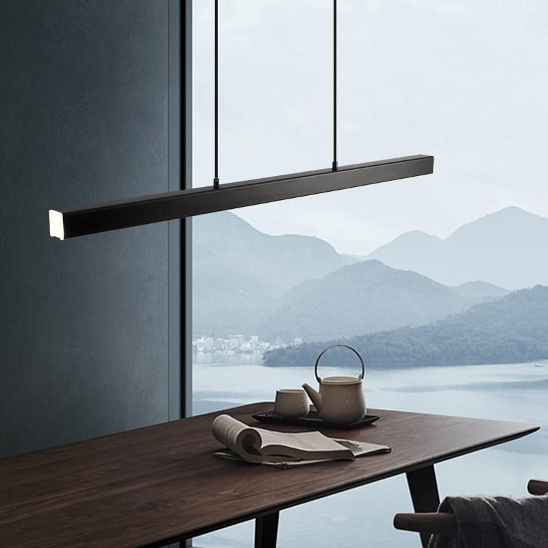 Edge Industriele LED Hanglamp Zwart Woonkamer Eettafel Metaal Acryl