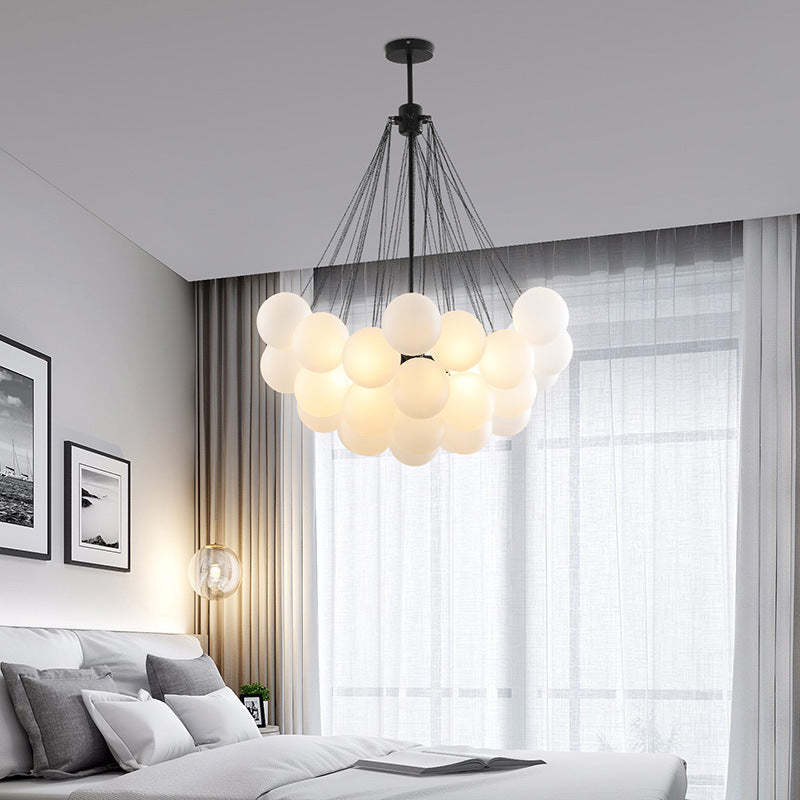 Valentina Design Bol LED Hanglamp Metaal/Glas Zwart/Goud Slaap/Eet/Woonkamer