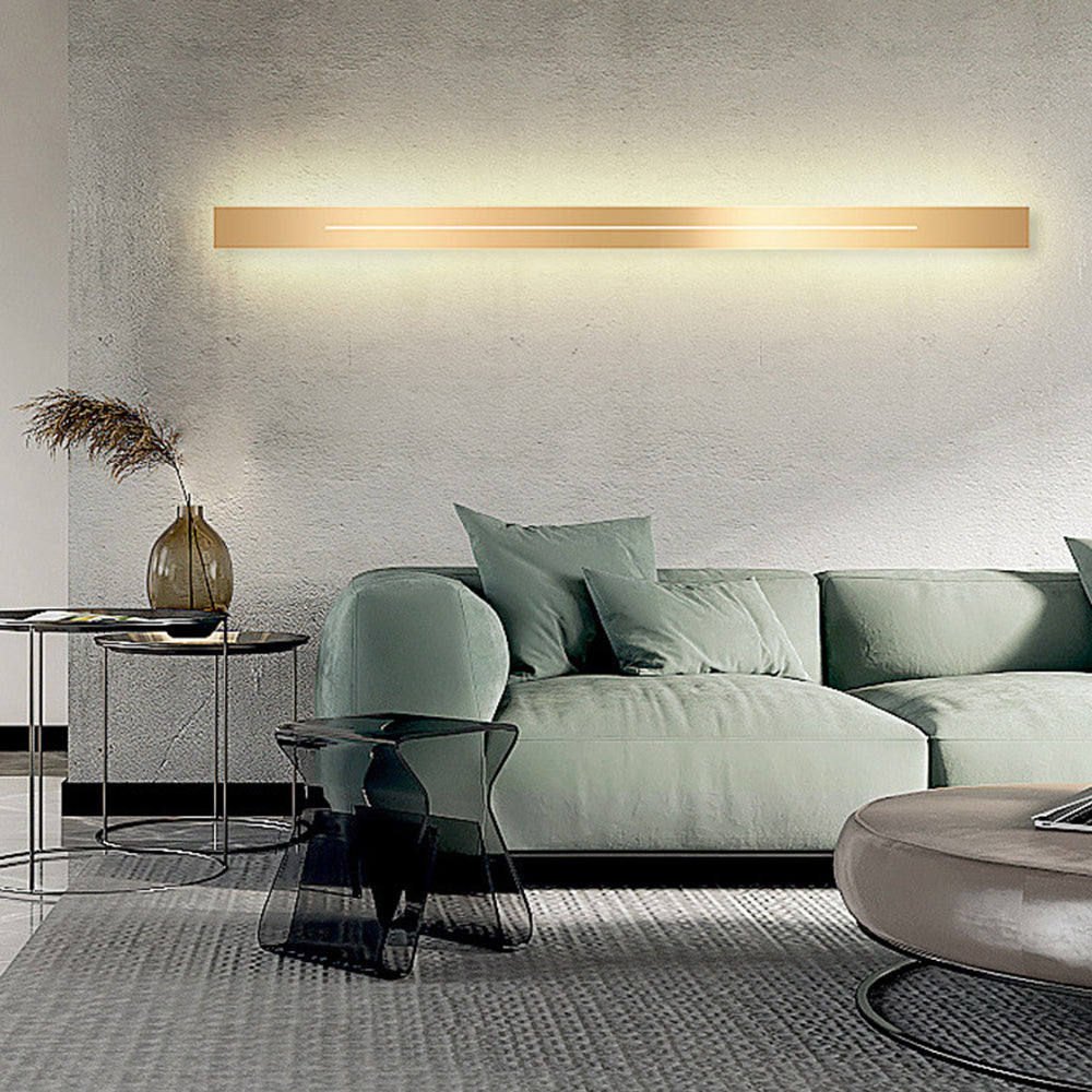 Edge Moderne Lineaire LED Wandlamp Zwart/Goud Acryl Badkamer