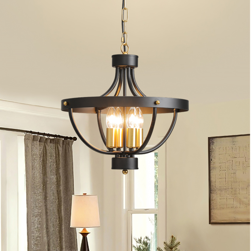 Alessio Vintage LED Hanglampen Mat Zwart Metaal Eetkamer