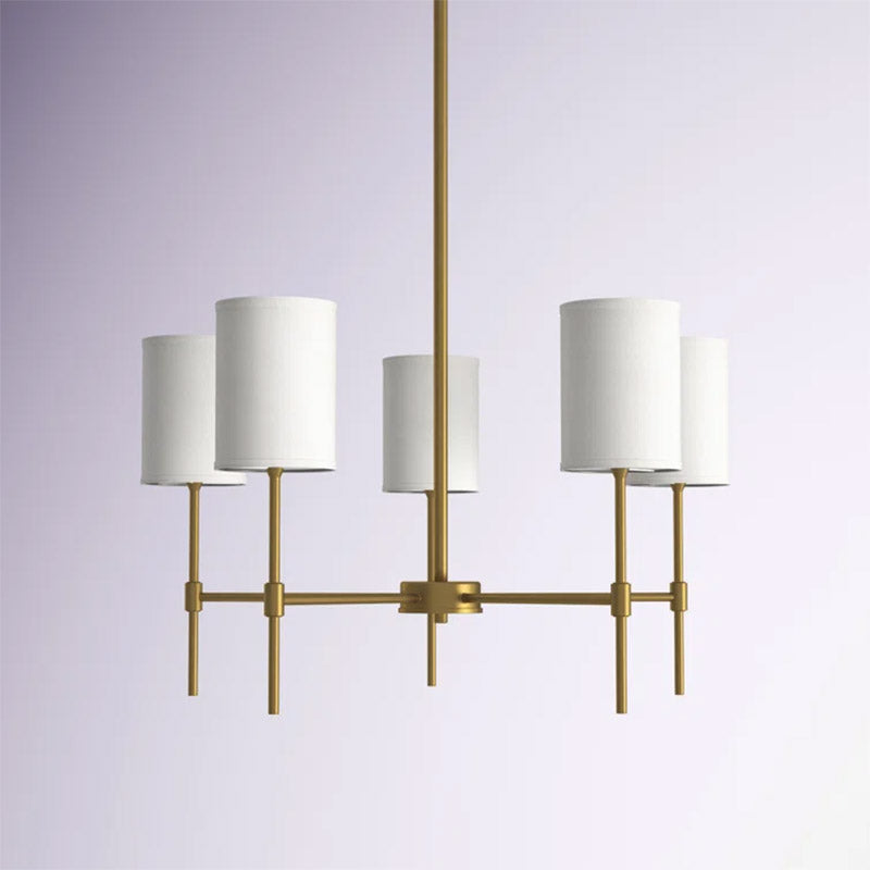 Silva Moderne LED Kroonluchter Zwart/Goud Metaal/Stof Slaapkamer/Woonkamer